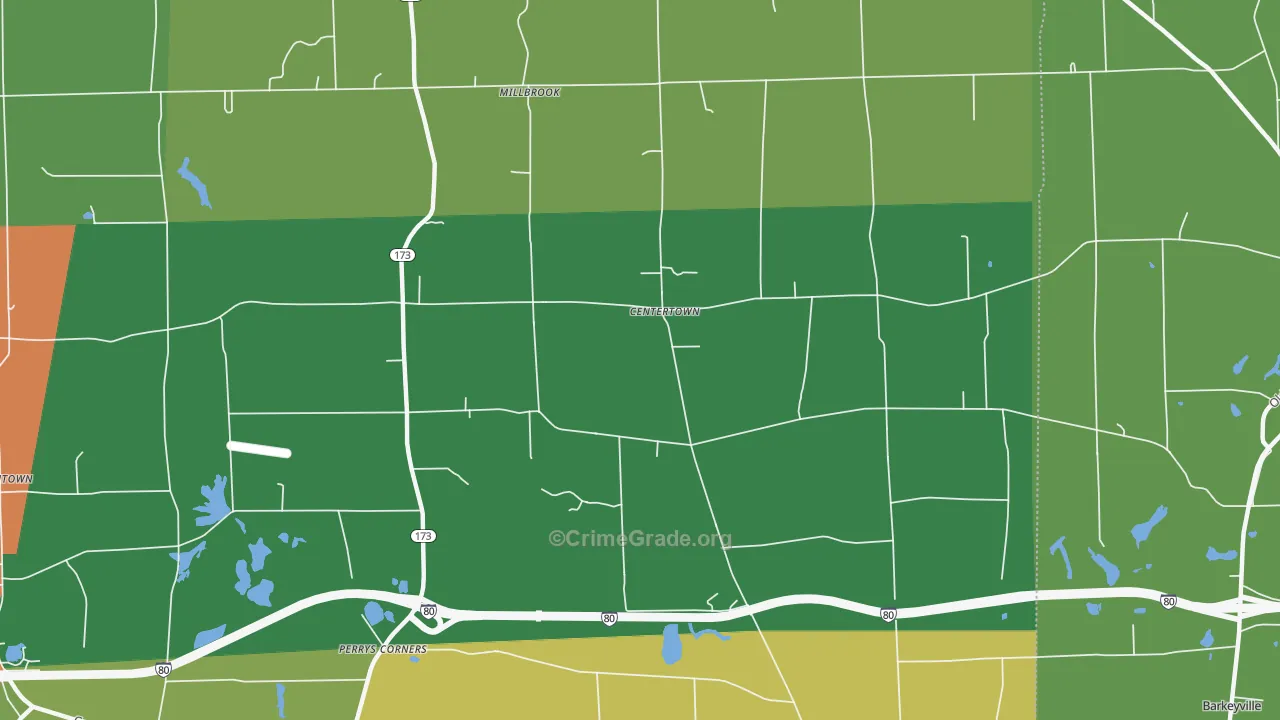 Centertown, PA Map of Assault Rates
