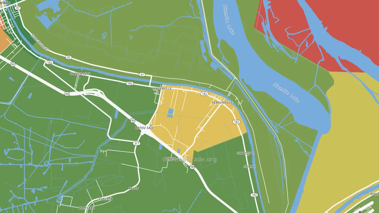 Centerville, LA Map of Assault Rates