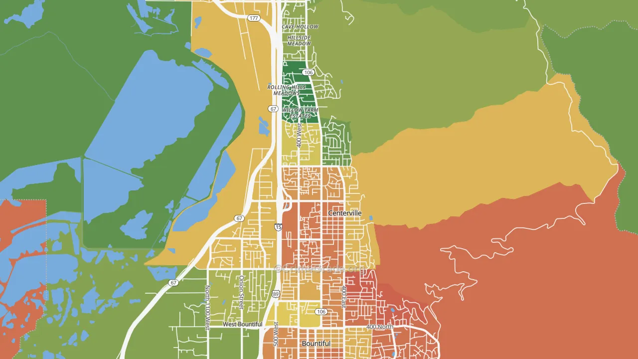 Centerville, UT Map of Assault Rates