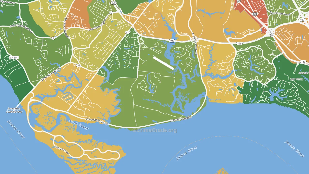 Centerville, VA Map of Assault Rates