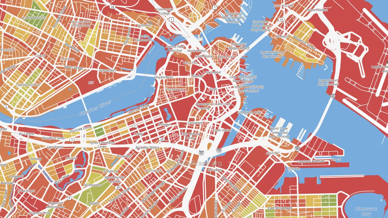 Central, Boston, MA Map of Assault Rates