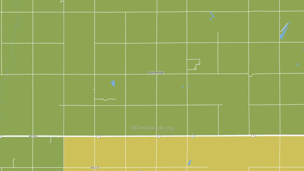 Central High, OK Map of Assault Rates