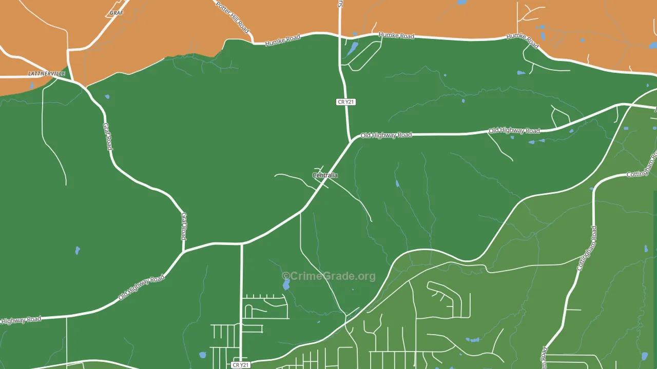 Centralia, IA Map of Assault Rates