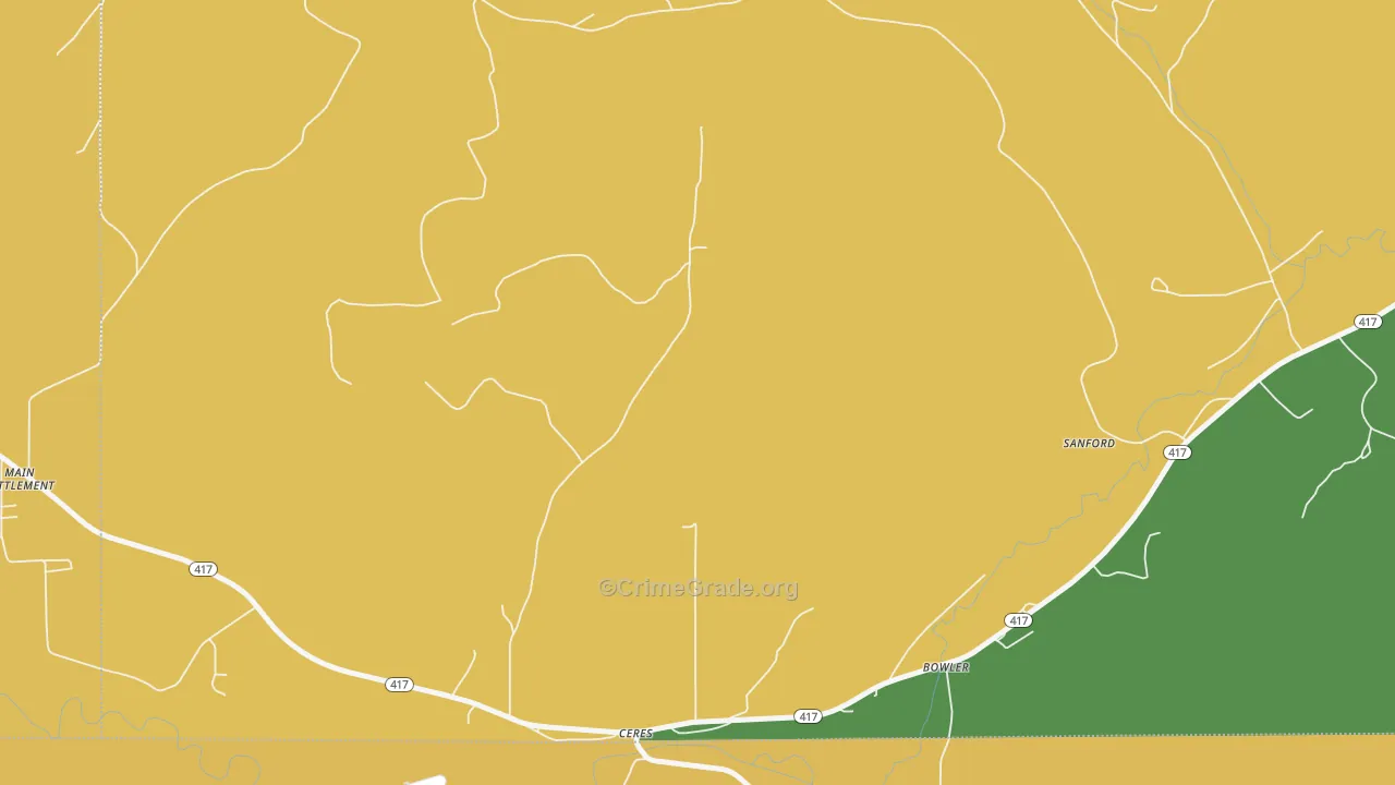 Ceres, NY Map of Assault Rates