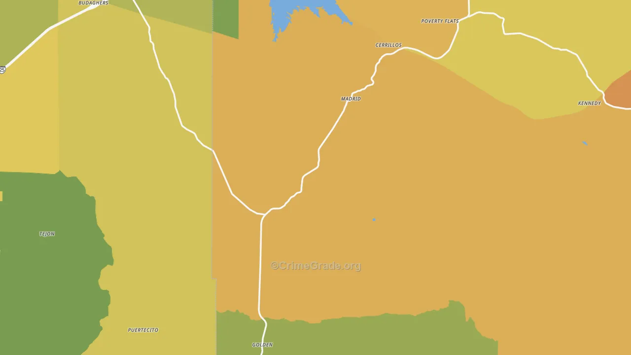 Cerrillos, NM Map of Assault Rates