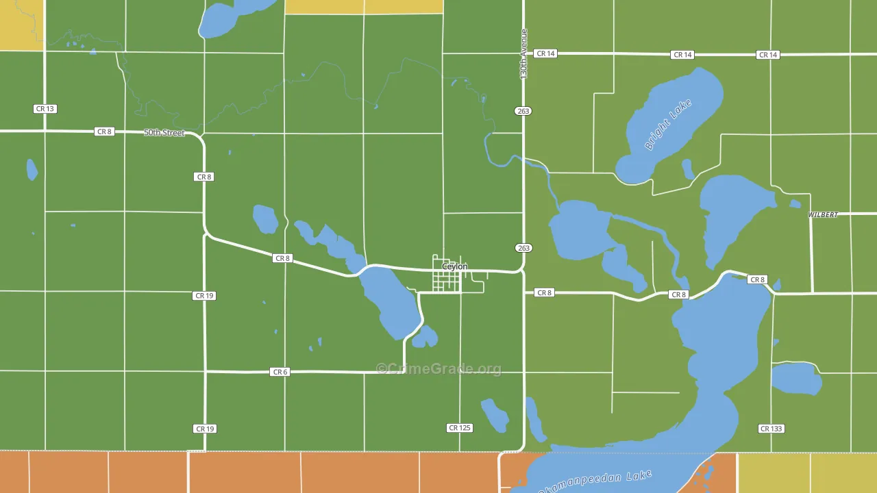 Ceylon, MN Map of Assault Rates