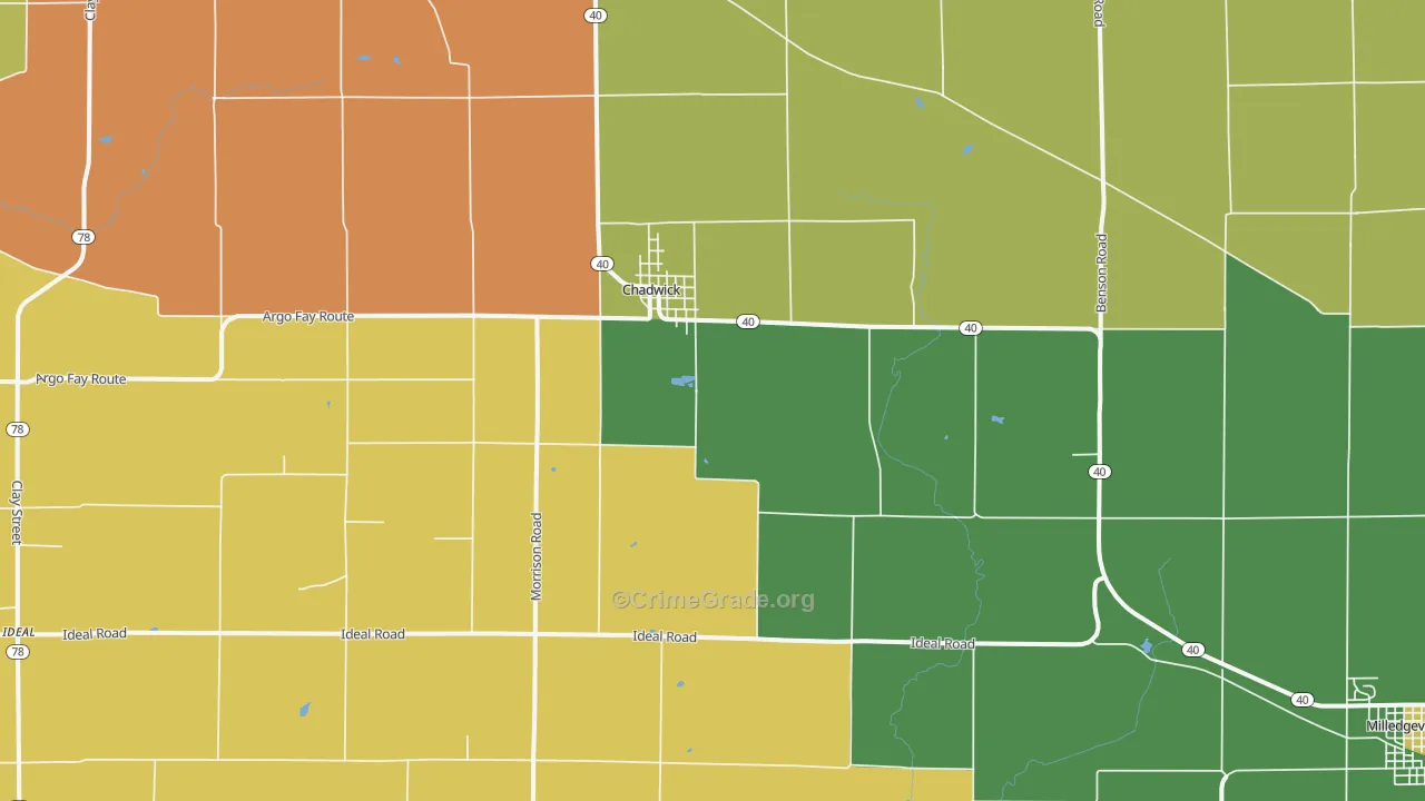 Chadwick, IL Map of Assault Rates