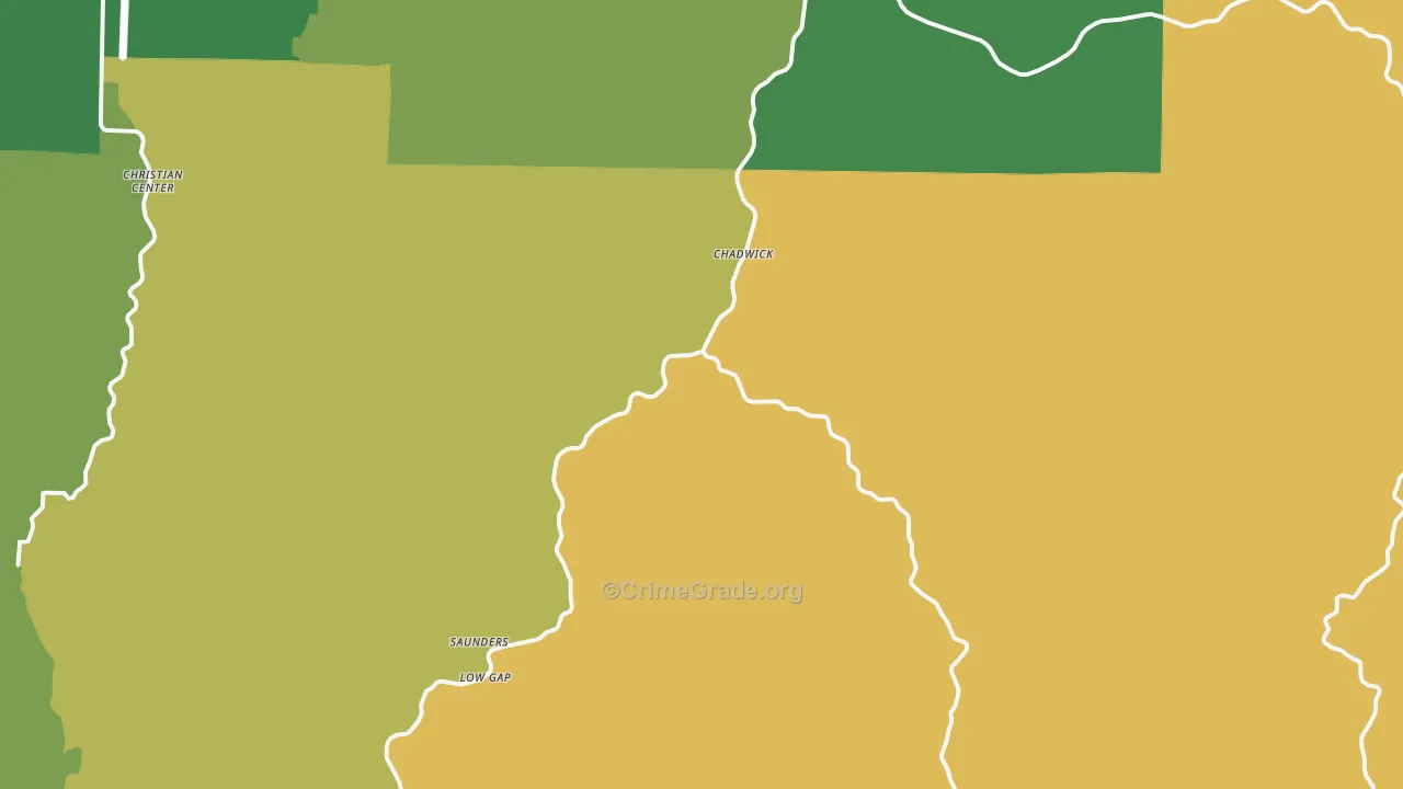 Chadwick, MO Map of Assault Rates
