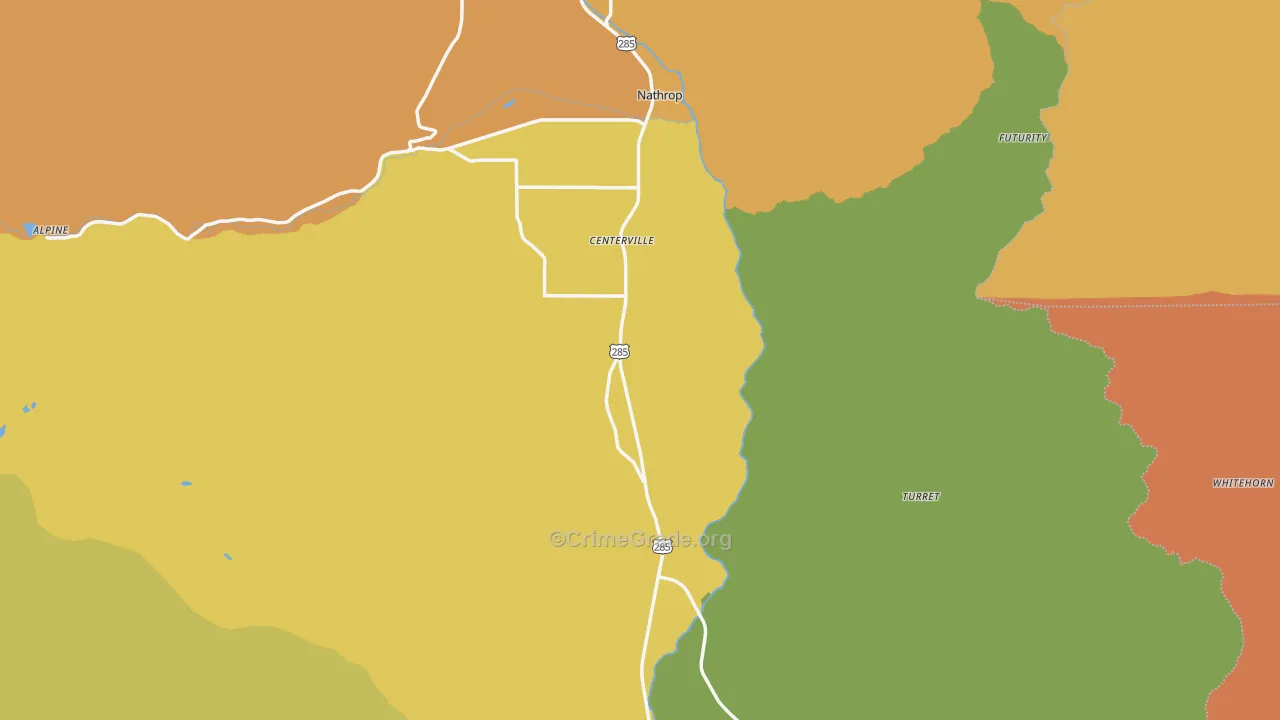 Chaffee County, CO Map of Assault Rates