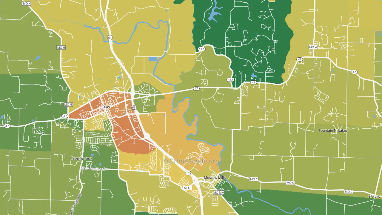 Chain of Rocks, MO Map of Assault Rates