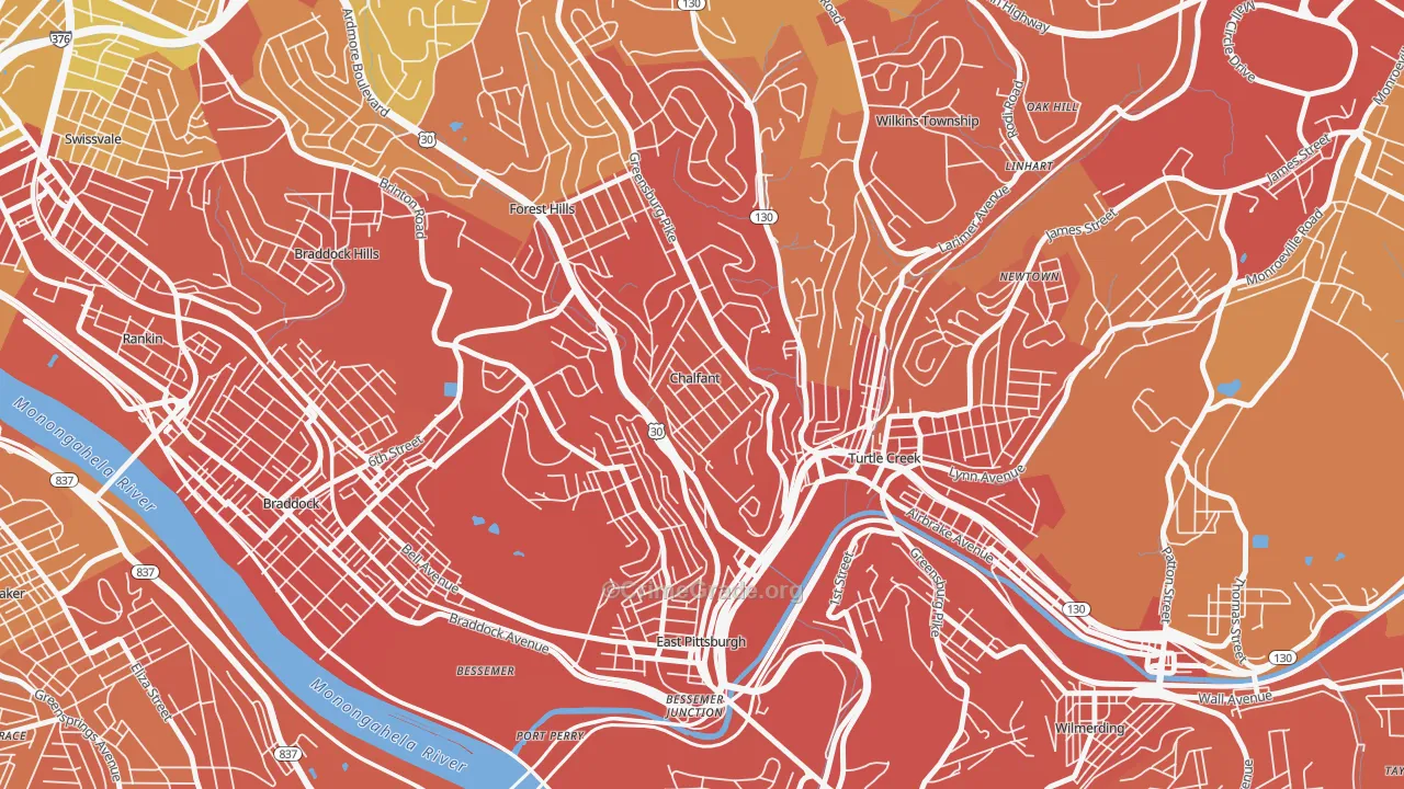 Chalfant, PA Map of Assault Rates