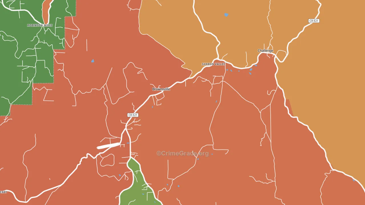 Challenge-Brownsville, CA Map of Assault Rates