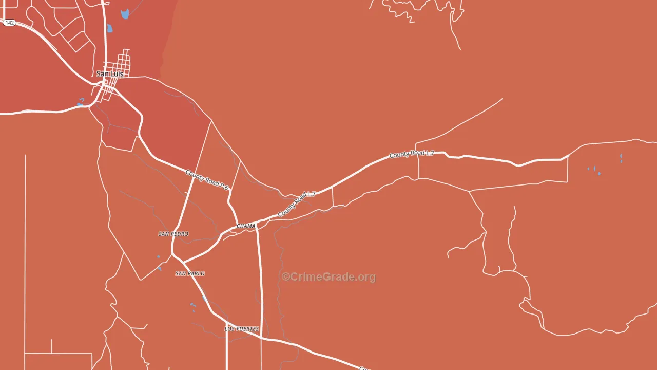 Chama, CO Map of Assault Rates