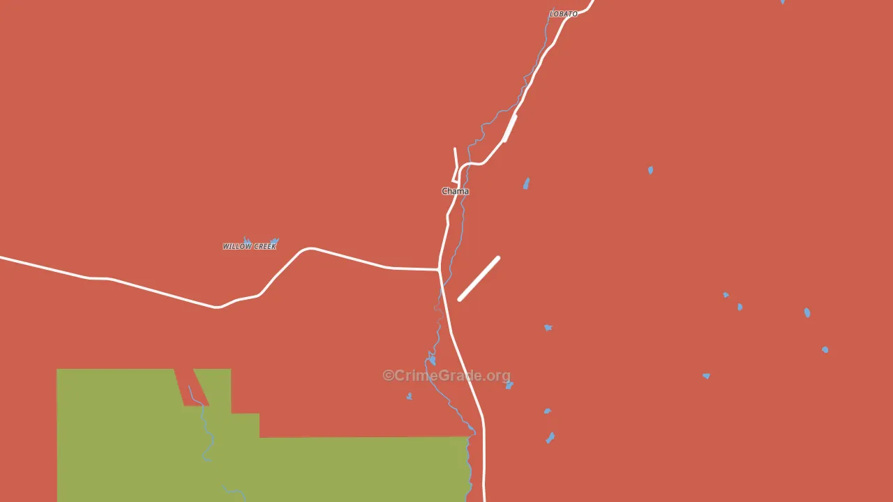 Chama, NM Map of Assault Rates