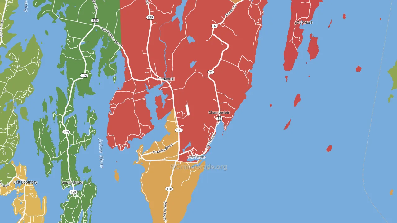 Chamberlain, ME Map of Assault Rates