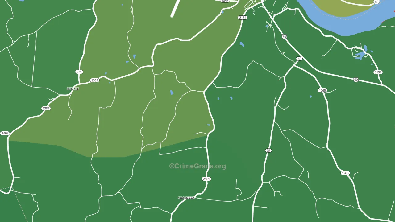 Chambers, KY Map of Assault Rates