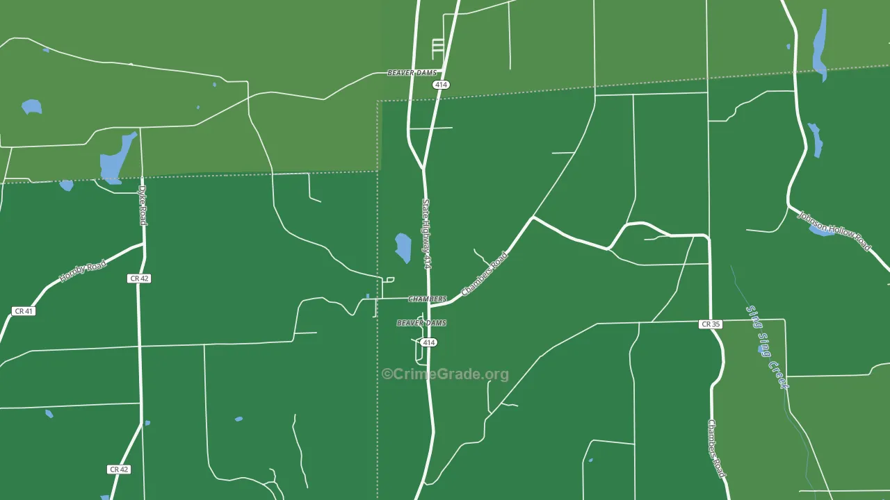 Chambers, NY Map of Assault Rates