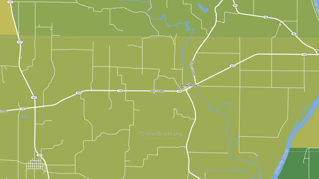 Chambersburg, IL Map of Assault Rates