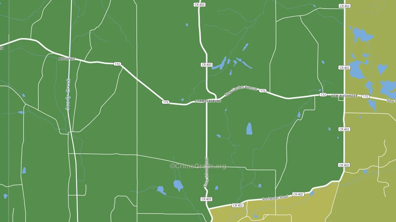 Chambersburg, OH Map of Assault Rates