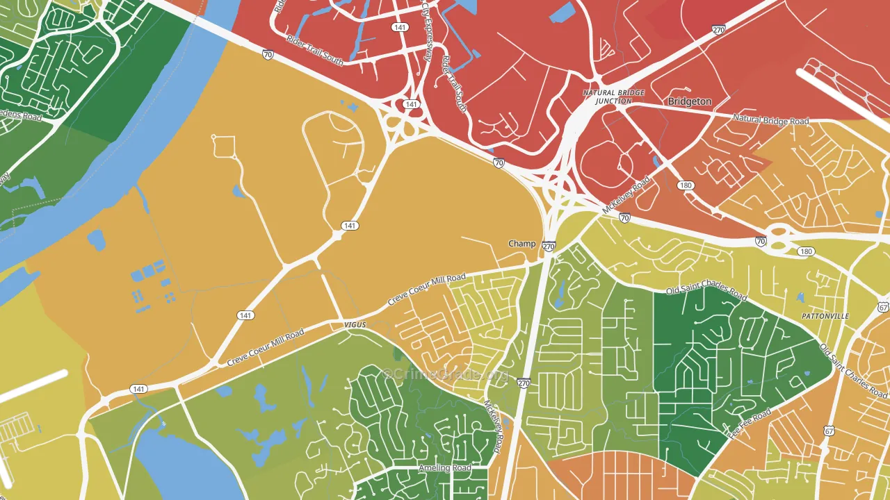 Champ, MO Map of Assault Rates