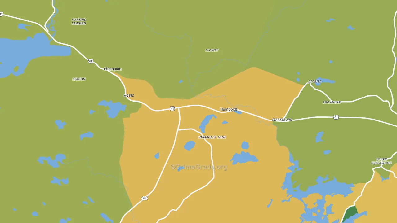 Champion, MI Map of Assault Rates