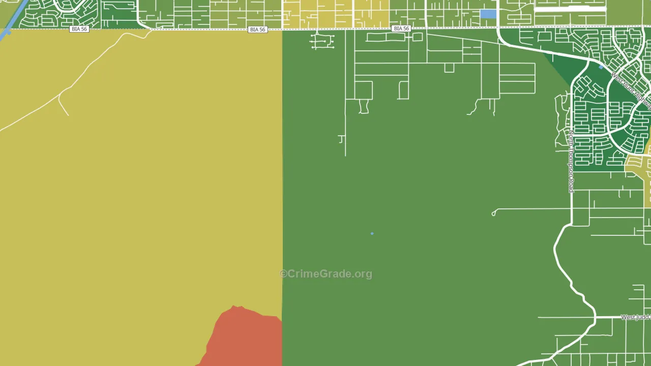 Chandler Heights, AZ Map of Assault Rates