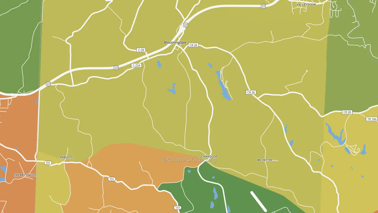 Chandler, OH Map of Assault Rates