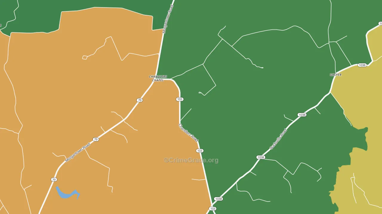 Chandlers Chapel, KY Map of Assault Rates