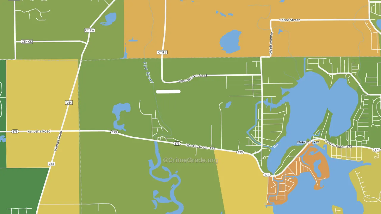 Channel Lake, IL Map of Assault Rates