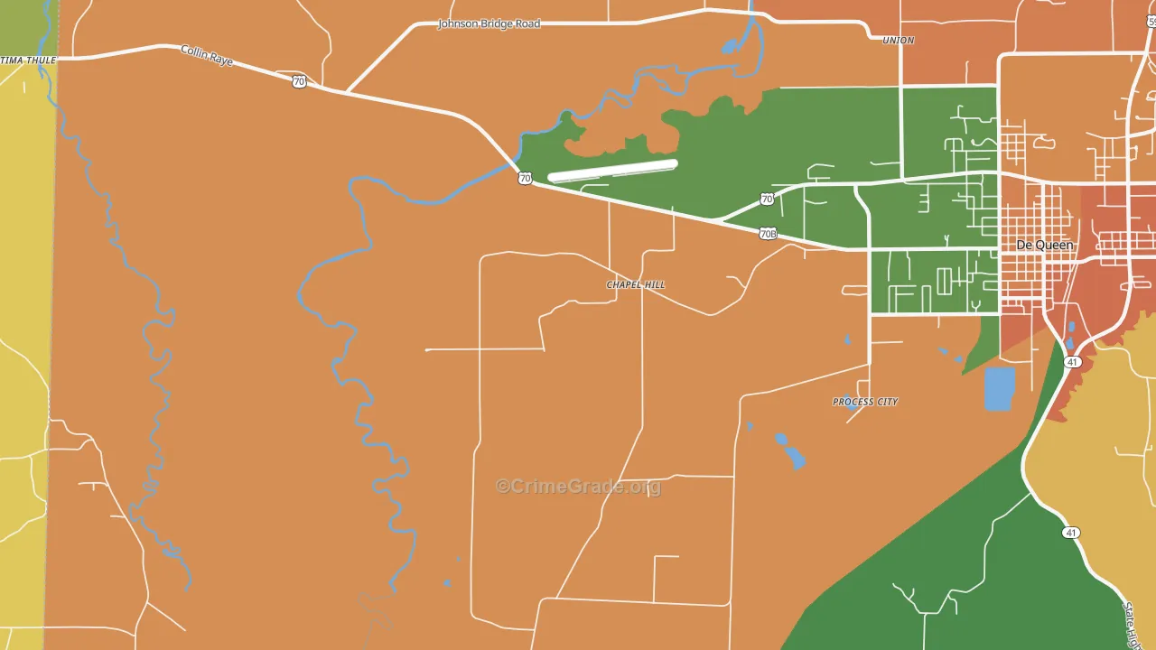 Chapel Hill, AR Map of Assault Rates