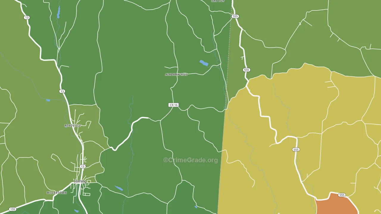 Chapel Hill, OH Map of Assault Rates