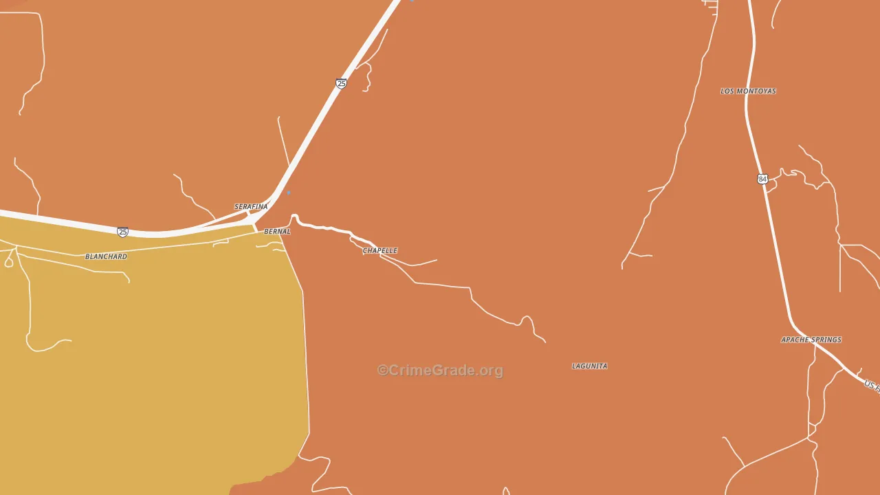 Chapelle, NM Map of Assault Rates