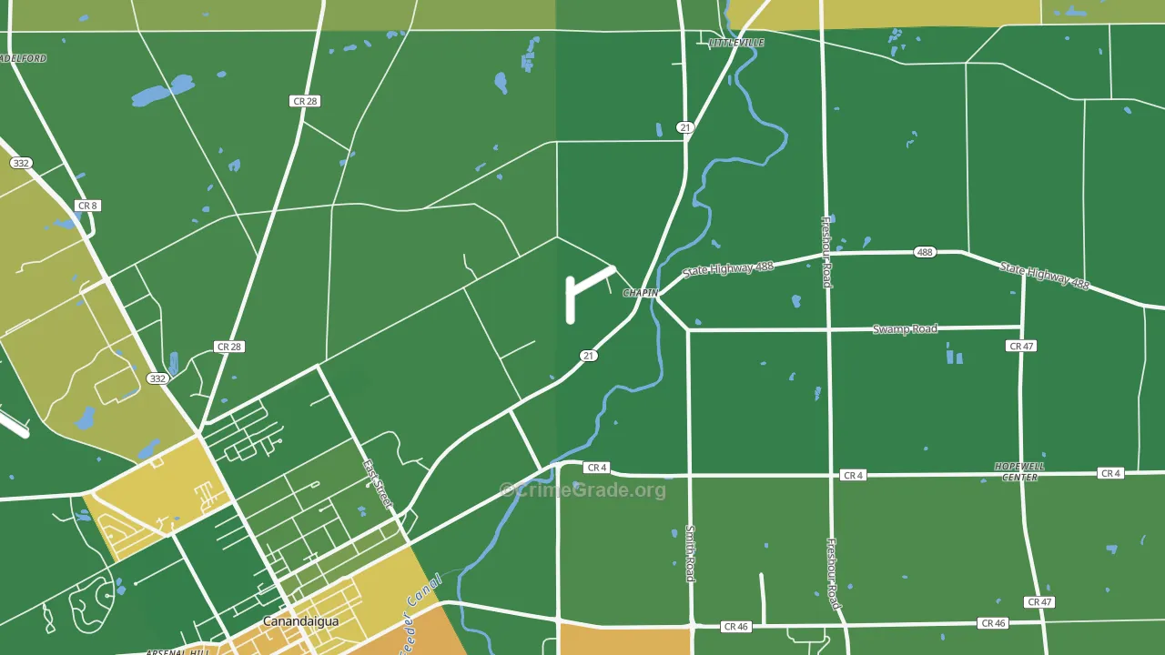 Chapin, NY Map of Assault Rates