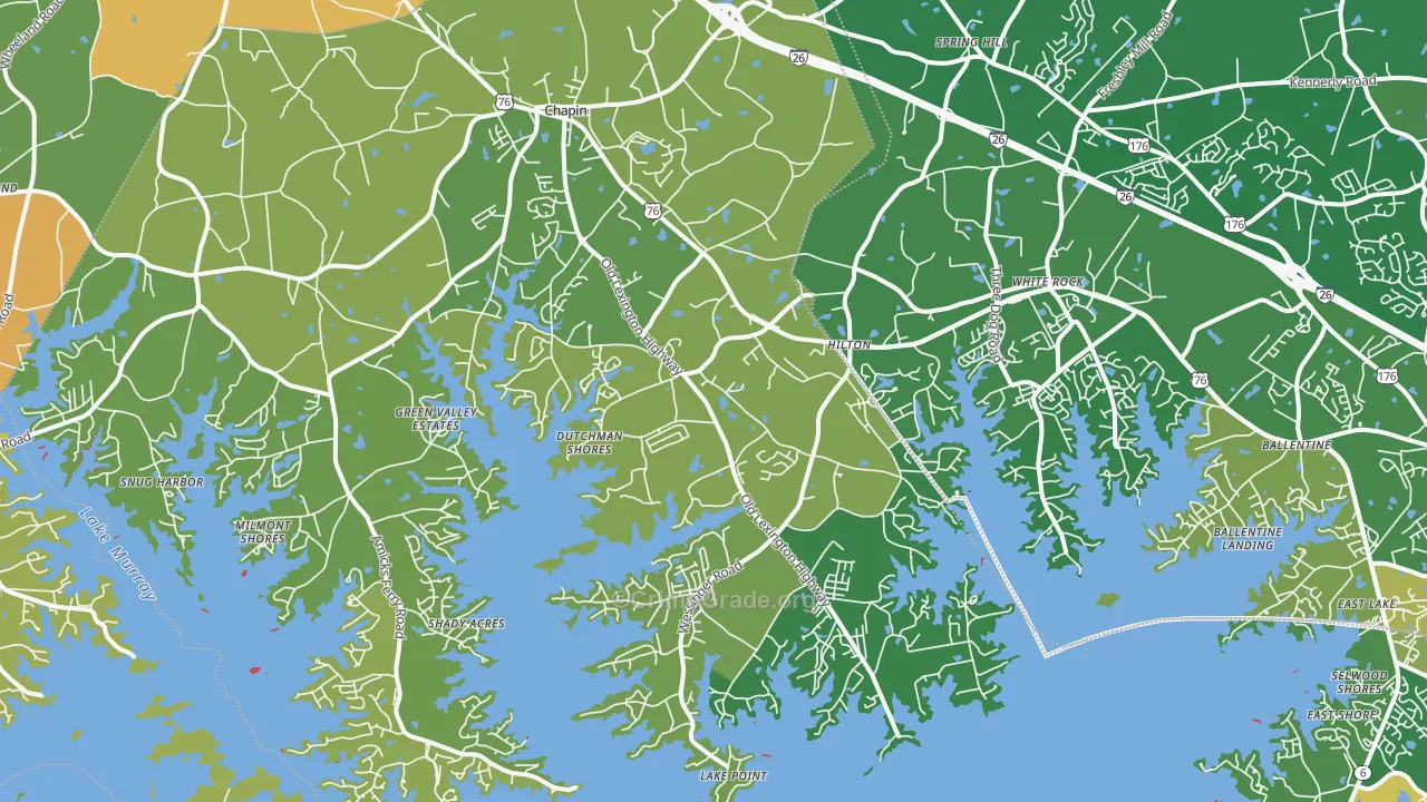 Chapin, SC Map of Assault Rates