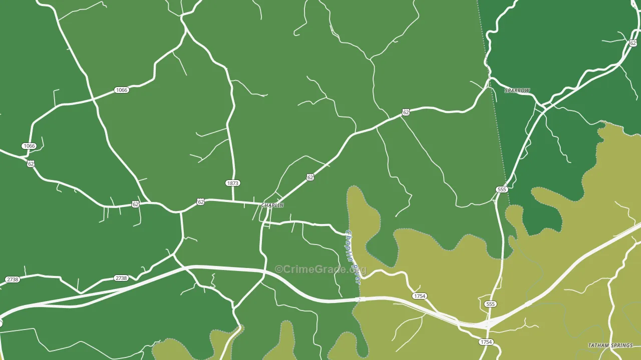 Chaplin, KY Map of Assault Rates
