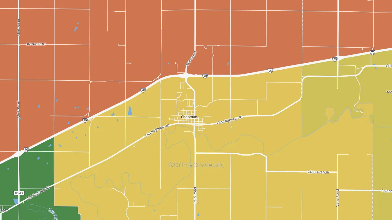 Chapman, KS Map of Assault Rates