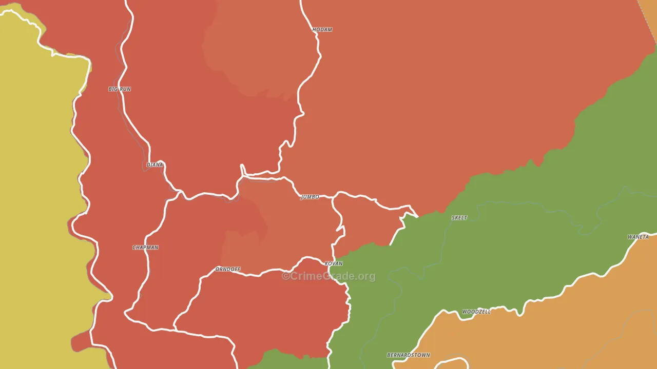 Chapman, WV Map of Assault Rates