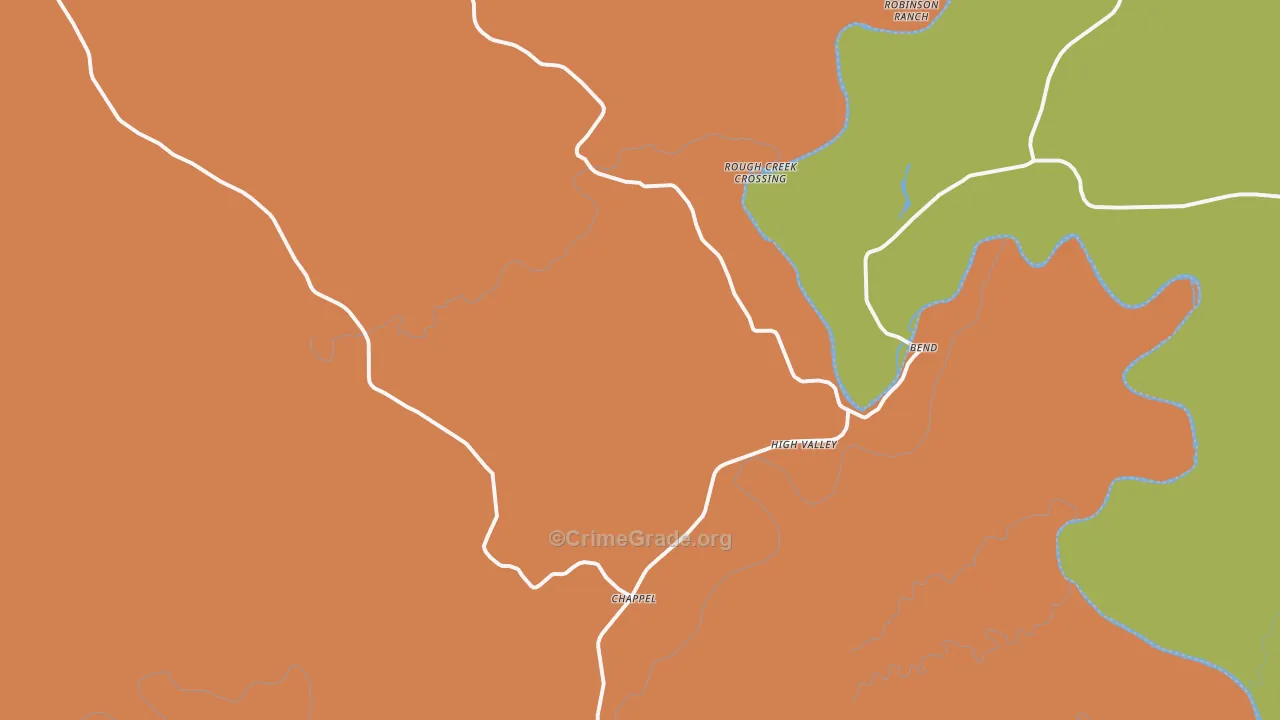 Chappel, TX Map of Assault Rates