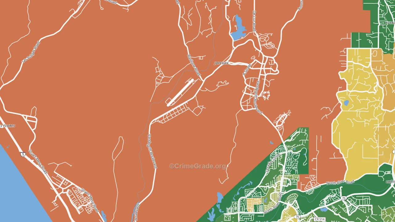 Chappo, CA Map of Assault Rates