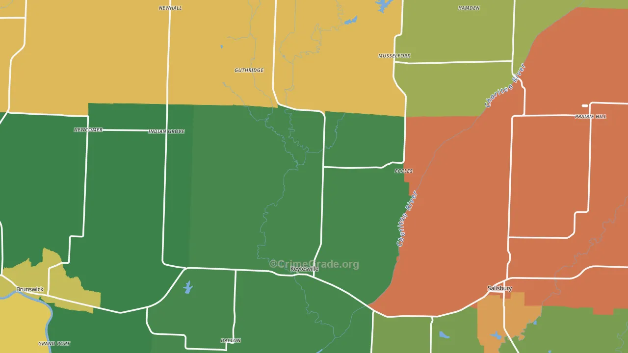 Chariton County, MO Map of Assault Rates