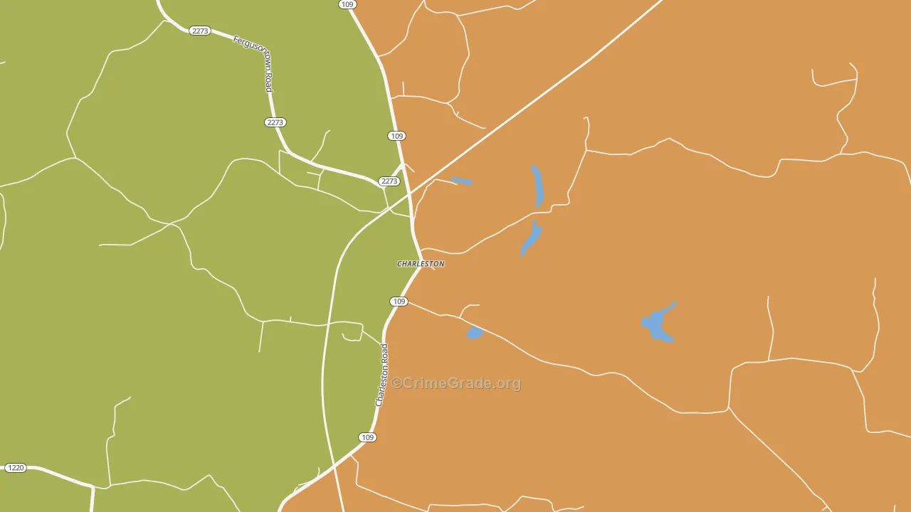 Charleston, KY Map of Assault Rates
