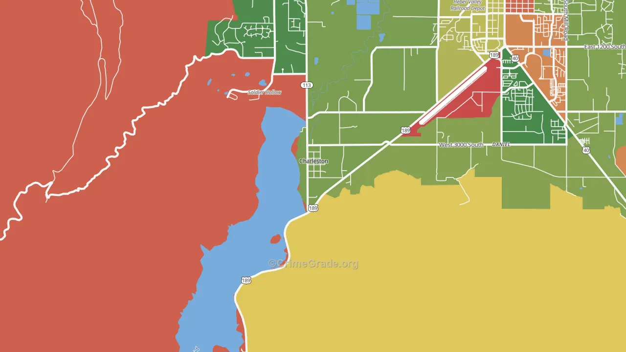 Charleston, UT Map of Assault Rates