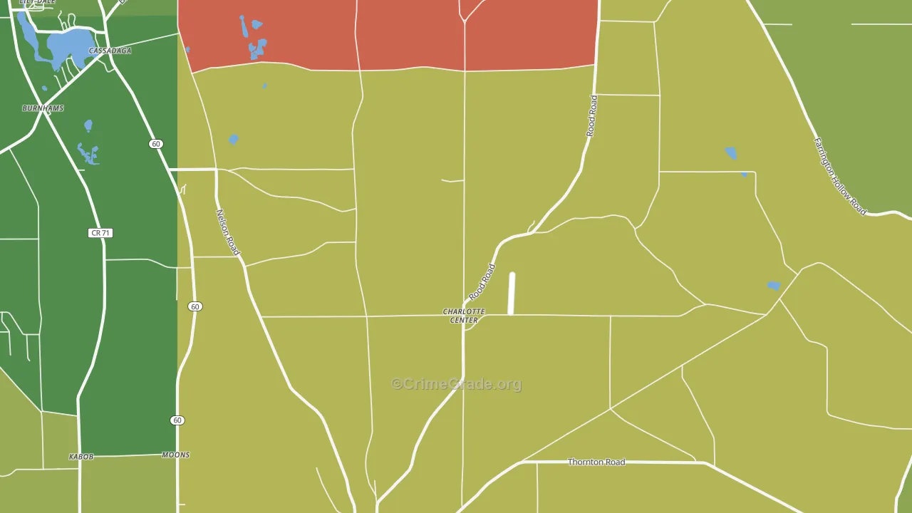 Charlotte Center, NY Map of Assault Rates