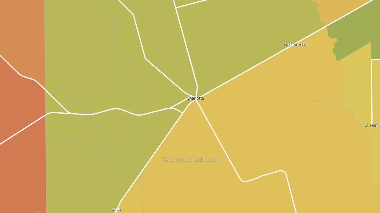 Charlotte, TX Map of Assault Rates