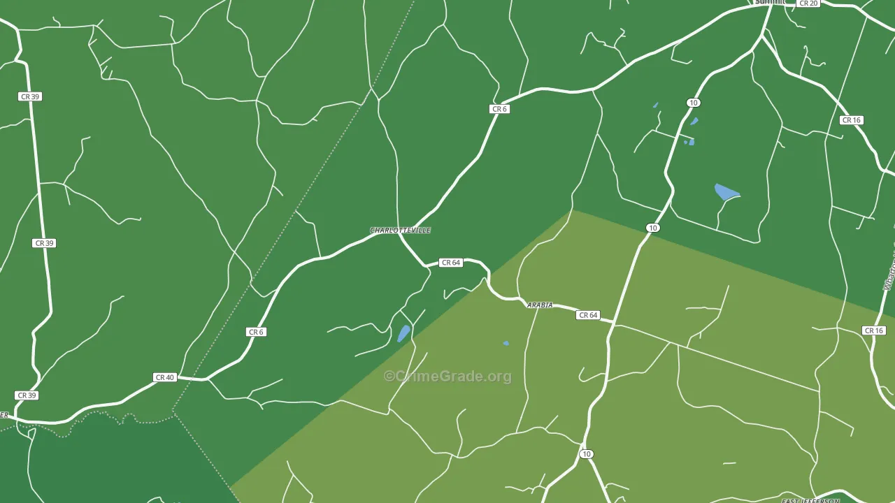 Charlotteville, NY Map of Assault Rates