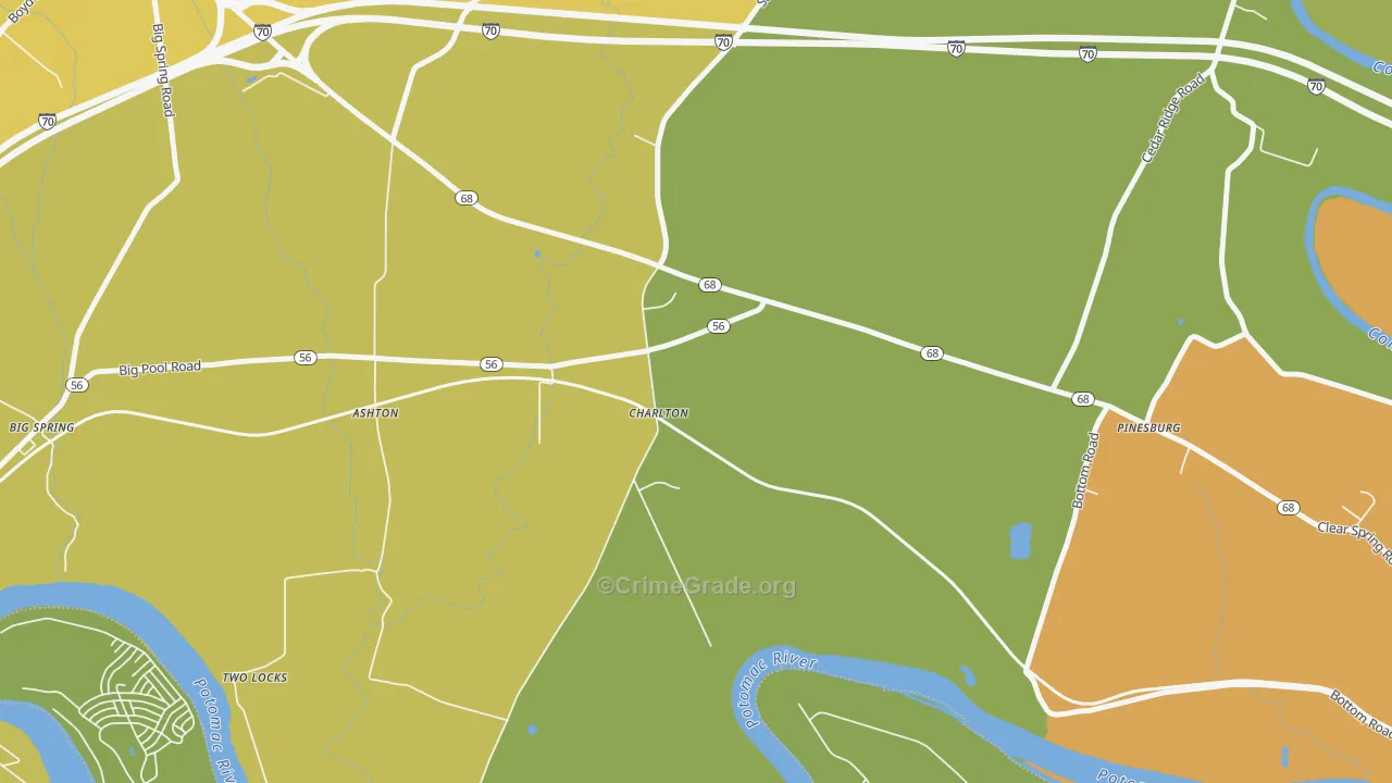 Charlton, MD Map of Assault Rates