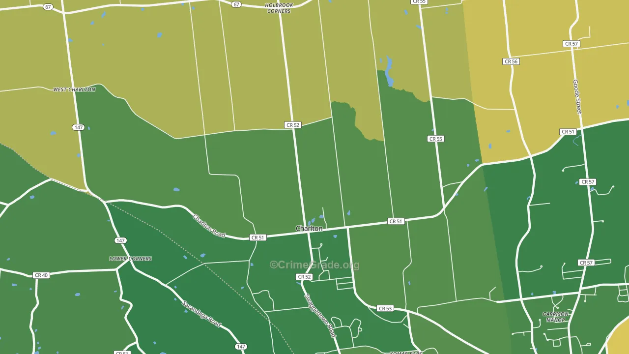Charlton, NY Map of Assault Rates