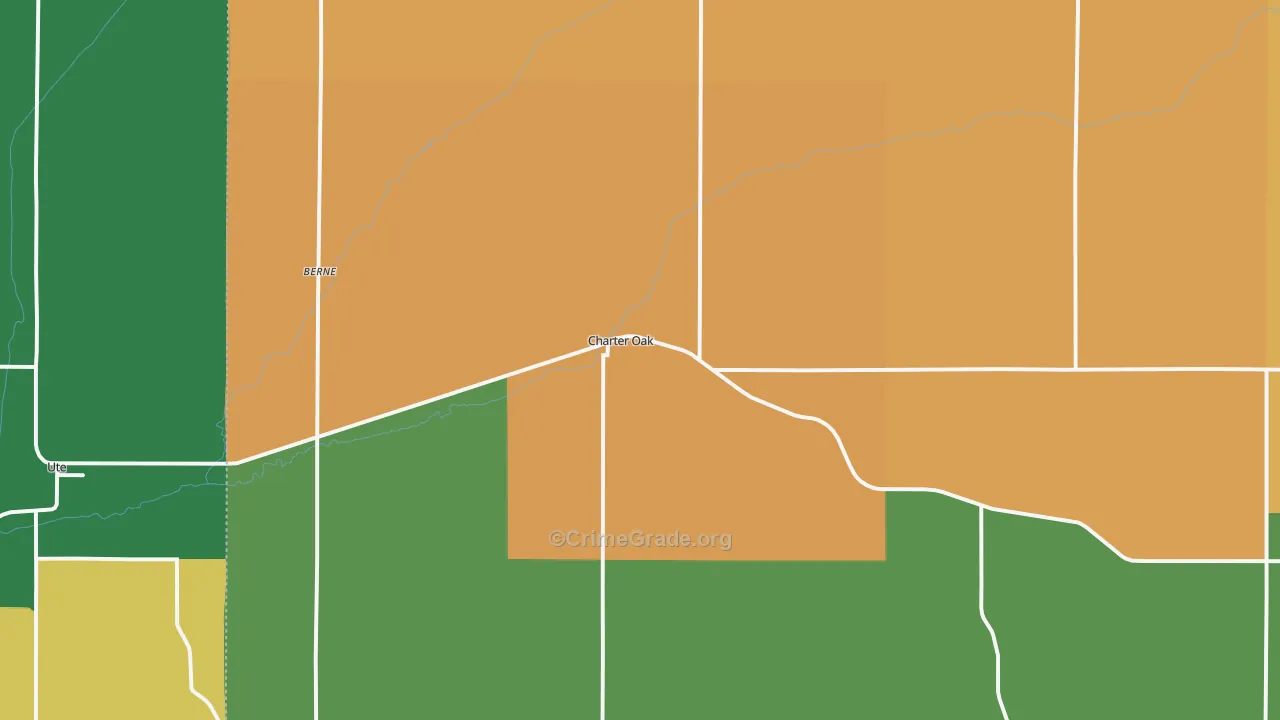 Charter Oak, IA Map of Assault Rates