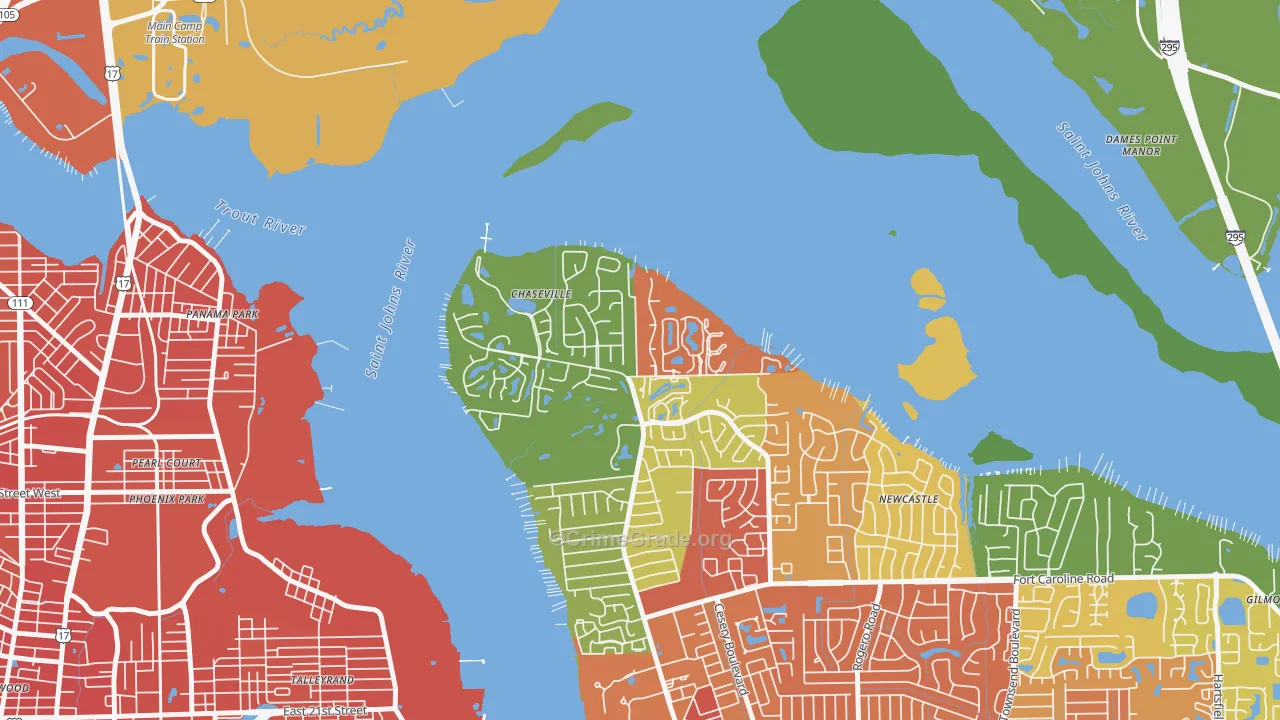 Charter Point, Jacksonville, FL Map of Assault Rates