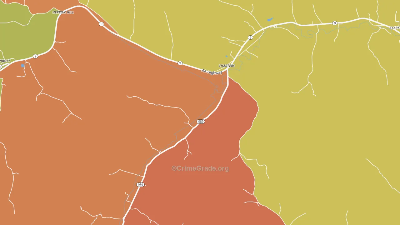 Charters, KY Map of Assault Rates